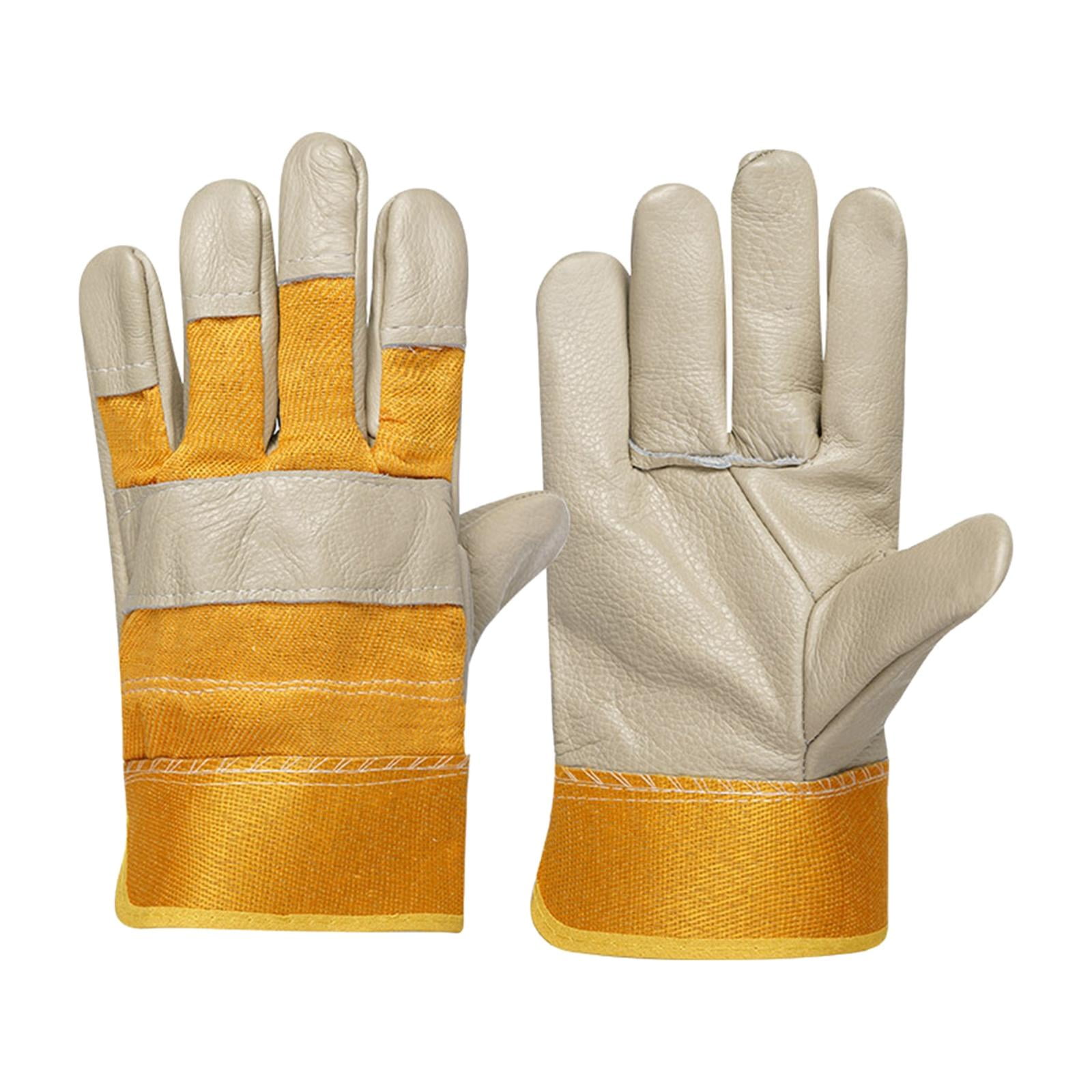 Tachiuwa Cowhide Welding Work Gloves Welding Accessories Protection Gloves Wear Resistant Beige