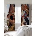 thumbnail image 3 of Farm Cows Blackout Curtains 90 Inches Long, Farmhouse Barn Funny Animals Butterfly Thermal Insulated Black Out Curtains, Darkening Window Curtain Drapes for Bedroom Living Room 52"x90" 2 Panels, 3 of 9