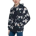thumbnail image 2 of Sikiie Lilies Flowers Youth Hoodie Sweatshirt Pullover Hooded Classic Casual Essentials Hoodiefor Boys Girls Kids -Medium, 2 of 6
