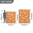 thumbnail image 4 of 60x80 inch Crystal Fleece & Arctic Fleece Blanket Soft Bed Throws for Home or Camping Orange and White Bats, 4 of 7
