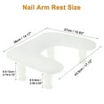 thumbnail image 5 of Unique Bargains Nail Arm Rest with Height Adjustment U Shaped Manicure Hand Rest Detachable Arm Rest for Nail Tech for Salons or Home Use White, 5 of 8