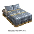 thumbnail image 3 of Bed Skirt Set Ruffled Design Polyester Fabric with Elastic Fit Hide Storage for Bedroom Decor, 3 of 9