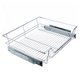 image 2 of WALFRONT Under Shelf Storage Basket Kitchen Pull Out Sliding Metal Basket Drawer Storage Cabinet
