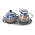 thumbnail image 2 of Blue Rose Polish Pottery Athena Large Sugar & Creamer Set with Tray, 2 of 4