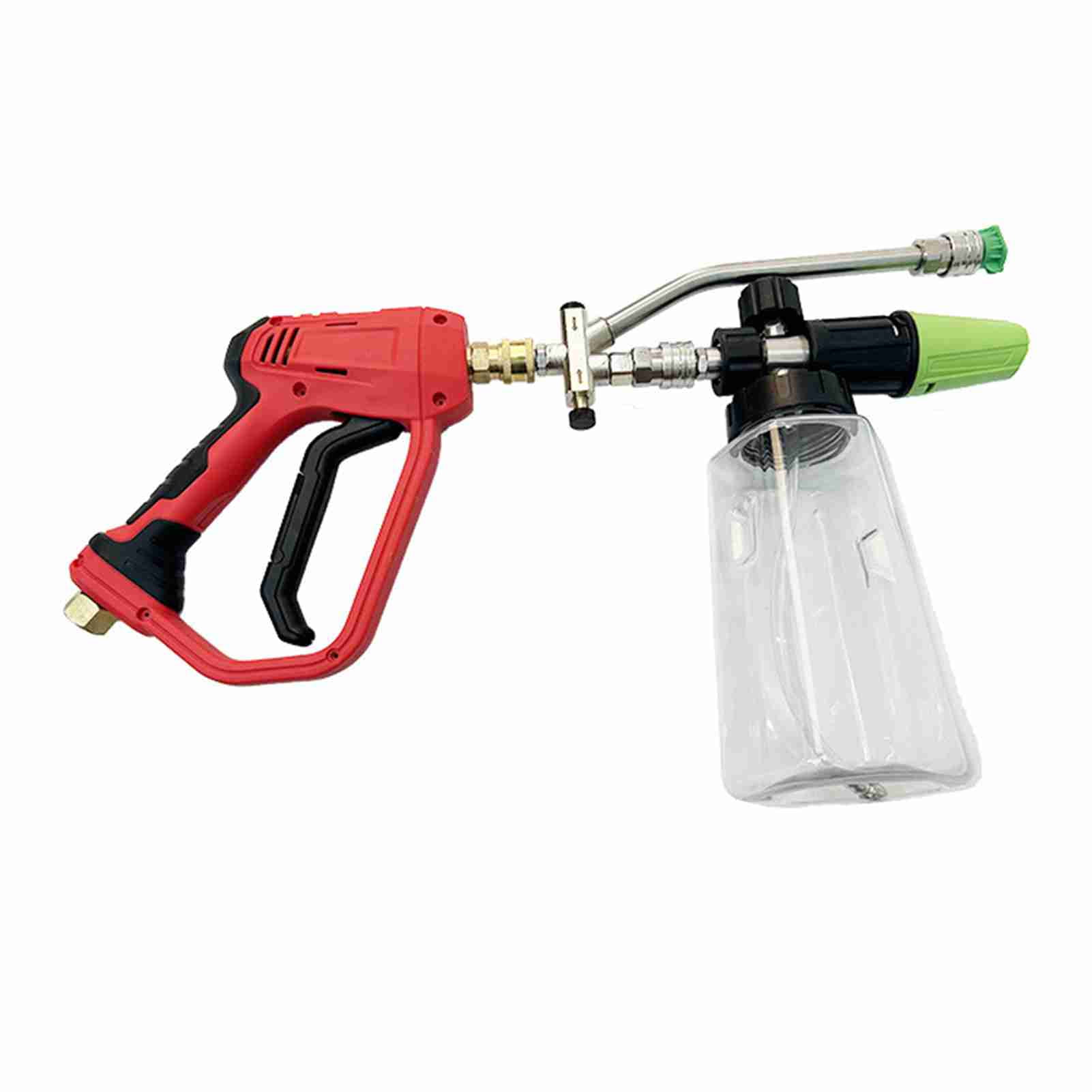 Foam Foam Cannon, Car Foam Blaster Wide Neck Soap Sprayer For Pressure Washer With 1/4'' Quick Connector, 1L Transparent Bottle