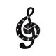 thumbnail image 1 of Reloj de pared con notas musicales. Reloj de pared con notas musicales y teclas de piano., 1 of 8