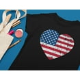 thumbnail image 4 of American Heart Flag Shirt - USA Patriotic 4th of July Women's Plus Size T-Shirt - Comfortable, Casual and Stylish - Perfect for Independence Day Celebrations - 2X (18/20) Black, 4 of 5