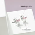 thumbnail image 4 of Boucles d'Oreilles Lapin Bête Bébé / Tout-Petit / Enfants à Vis en Émail - Argent Sterling, 4 of 7