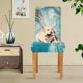 thumbnail image 6 of Marble Dining Chair Covers Set of 4 Spandex Stretch Chair Seat Protector Slipcover for Dining Room Restaurant Hotel, 6 of 6