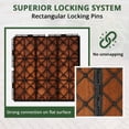 thumbnail image 3 of 10 Pcs Interlocking Deck Tiles, Waterproof Acacia Wood Patio Flooring for Balcony & Outdoor Use (Dark Brown), 3 of 9