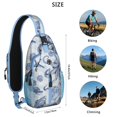 thumbnail image 5 of Crossbody Sling Backpack for Women Men Sea Shells on Blue Octopus Shoulder Sling Crossbody Casual Chest Bag for Travel Sports Running Hiking, 5 of 6