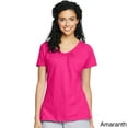 thumbnail image 3 of Hanes Maillot Flammé pour Femmes à Col en V Froncé, M, Blanc, 3 of 4