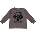 thumbnail image 3 of Inktastic No Pain No Cake BLK Boys or Girls Long Sleeve Toddler T-Shirt, 3 of 5