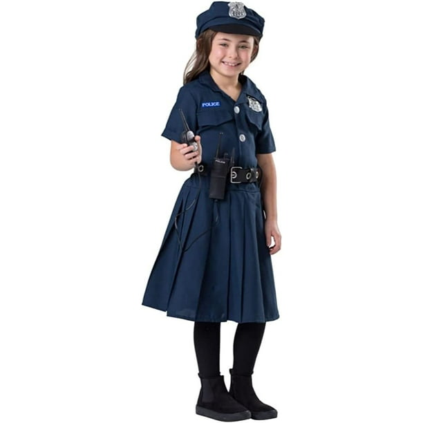 Costume de policier, bébés, combinaison bleue avec chapeau