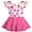 Pink 01, variant on Girls Ballet Leotards Dance Leotard Circle Skirt Ruffer Sleeve Ballerina Dresses with Skirted Shorts for Kid 5 - 8T