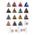 thumbnail image 3 of Pirámide Cristal Natural Piedra Curativa Chakra Reiki para El Y La Oficina (C), 3 of 9