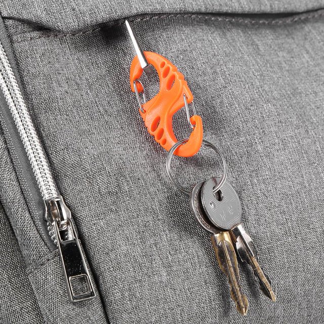 Llavero Montañismo Camping Mosquetón 8 S Shape Snap Biner Clip Outdoor Camping Hebilla (S) (Naranja) Likrtyny Para Estrenar