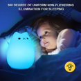 thumbnail image 3 of Luz nocturna para niños, luz nocturna LED, luz nocturna para gatos, luz nocturna de silicona para bebés, luz nocturna portátil para niños con 7 colores nocturnos, lámpara de noche recargable por USB, 3 of 5