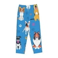 thumbnail image 6 of Uemuo Cute Dogs Pattern Women's Wide Leg Palazzo Lounge Pants with Pockets Light Weight Loose Comfy Casual Pajama Pants-Small, 6 of 9