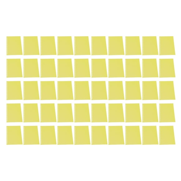 Couverture De Reliure 50pcs Feuille Protecteur Papier Couverture De Reliure Mat A5 20 Trous PP Plastique Pour Présentation Fichier Document Cahier(Jaune)