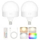 thumbnail image 1 of Paquete de 2 bombillas recargables Yochoice E12 con mando a distancia de 15 colores, 1 of 7