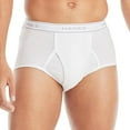 thumbnail image 2 of Hanes Men's Moisture-Wicking Cotton Briefs 3 Packs, White, 2 of 5