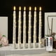 thumbnail image 4 of Velas LED de cadenas de luz 6PC Set - Llama cálida y parpadeante amarilla, velas de plástico blanco beige Decoración ambiental flexible de 27" para interior y exterior, 4 of 6