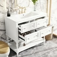 thumbnail image 2 of 36" Bathroom Vanity With Ceramic Sink - White, Solid Wood, 4 Drawers, Concealed Storage, Beautiful Design 36", Wood Frame, Basin, Spacious Cabinet For, 2 of 7