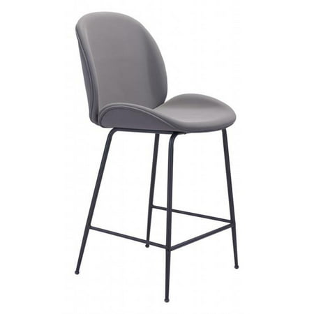 Zuo 101744 Miles Counter Chair, Gray