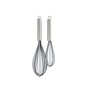 Core Kitchen Gray Silicone/Stainless Steel Whisk Set