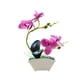 thumbnail image 5 of Moyic Bonsái de orquídeas artificiales, flores falsas, plantas simuladas, fiesta de boda, hogar, habitación, centro de , adornos para el Púrpura 2Conjunto, 5 of 6