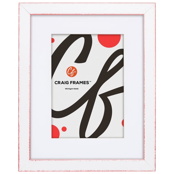 Craig Frames Slushie, 14x22 Picture Frame Matted for an 11x17 Photo, Strawberry Red