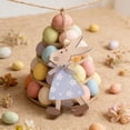 thumbnail image 4 of Set de decoraciones colgantes de madera para conejos de Pascua, adornos de mesa de 10 en verde menta, amarillo azul, rosa rosa, decoración de puertas de pared de madera rústica, 4 of 6