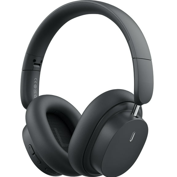 Baseus Wireless Headphones Bluetooth 70H Playtime Foldable Over Ear Headphones, Gray