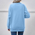 thumbnail image 5 of Women's Comfortable New Solid Round Neck Long Sleeve Pocket Women's Top Hatless Sweater, 5 of 5