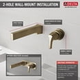 thumbnail image 2 of Delta Zura: Single Handle Wall Mount Bathroom Faucet Trim, 2 of 2