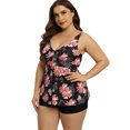 thumbnail image 6 of Women's Plus Size Tankini Swimsuit 2 Piece Swimsuits Plus Size - Swimsuits for Women, Two Piece Bathing Suits, Floral Print Tank Top with Boyshorts, Tummy Control Swimming Suits, 6 of 6