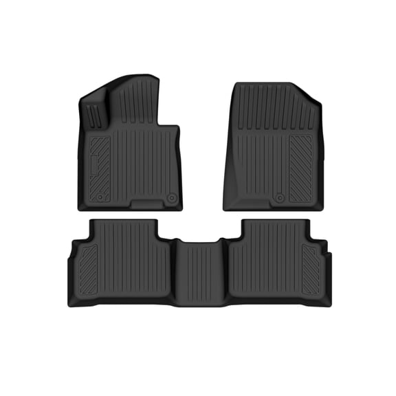 Auxko All Weather Floor Mats for 2022-2025 2026 Hyundai Tucson Gasoline TPE Liners Set Tucson Accessories All Season Guard Odorless Anti-Slip Floor Mats for 1st & 2nd Row