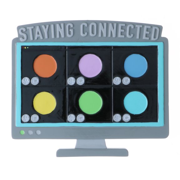 "Stay Connected" Zoom Conference Call Personalized Christmas Ornament Home Office Ornament Do-It-Yourself