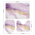 thumbnail image 3 of Marble Blue Greene Purple And Gold Stripes Bathroom Mats Set 3-piece Bath Mats , Floor Rug Decorations for Kitchen Bathroom Bedroom, 3 of 7