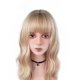 thumbnail image 1 of Unique Bargains Pelucas de cabello humano para mujer Peluca rizada beige de 18" con gorro de peluca Unique Bargains pelucas de reemplazo de cabello, 1 of 8