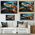 thumbnail image 4 of Designart "Turtle Serenity Depicted Abstractly II" Animals Turtle Wall Art Living Room, 4 of 7