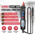thumbnail image 3 of A3003 Digital Multimeter Pen Type Meter 4000 Counts With Non Contact AC/DC Voltage Current Resistance Hz Tester Tool , Readable, 3 of 7