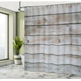 thumbnail image 4 of Ambesonne Rustic Shower Curtain, Simplistic Wooden Planks, 69"Wx75"L, Warm Taupe Grey Cocoa, 4 of 4
