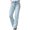 Light Blue, variant on Aueoeo Stretchy Jeans for Women - Bottom Distressed Frayed High Waisted Button Up Trendy Denim Jeans Classic Pants