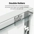 thumbnail image 3 of 44"-48"W*72" H Semi-Frameless Double Sliding Shower Door, Bypass Shower Door, 1/4" (6mm) Thick SGCC Tempered Glass Door, Chrome, 3 of 5