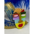 thumbnail image 4 of Wrapables Acrylic Fashion Brooch Pin for Sweaters, Coats, Scarves, and Bags, Abstract Face, 4 of 6
