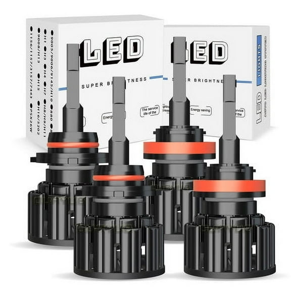 LED Headlight High Low Beam Bulbs 6000K Cool White for 2007-2014 Chevrolet Suburban 1500