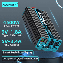 4500 Watts Pure Sine Wave Inverter, 12V DC to 110V AC Power Inverter