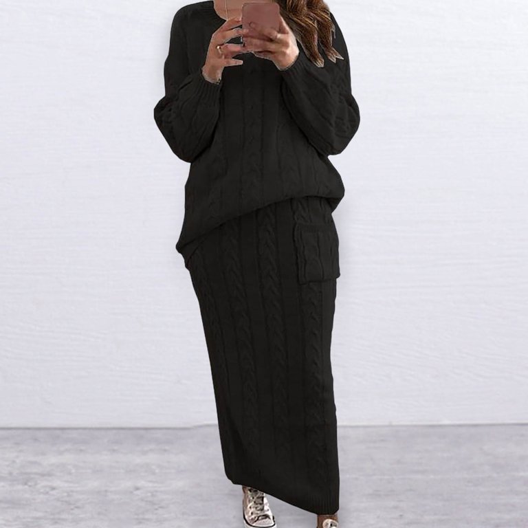 sweater maxi skirt set